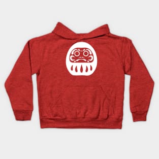 Japanese White Daruma Kids Hoodie